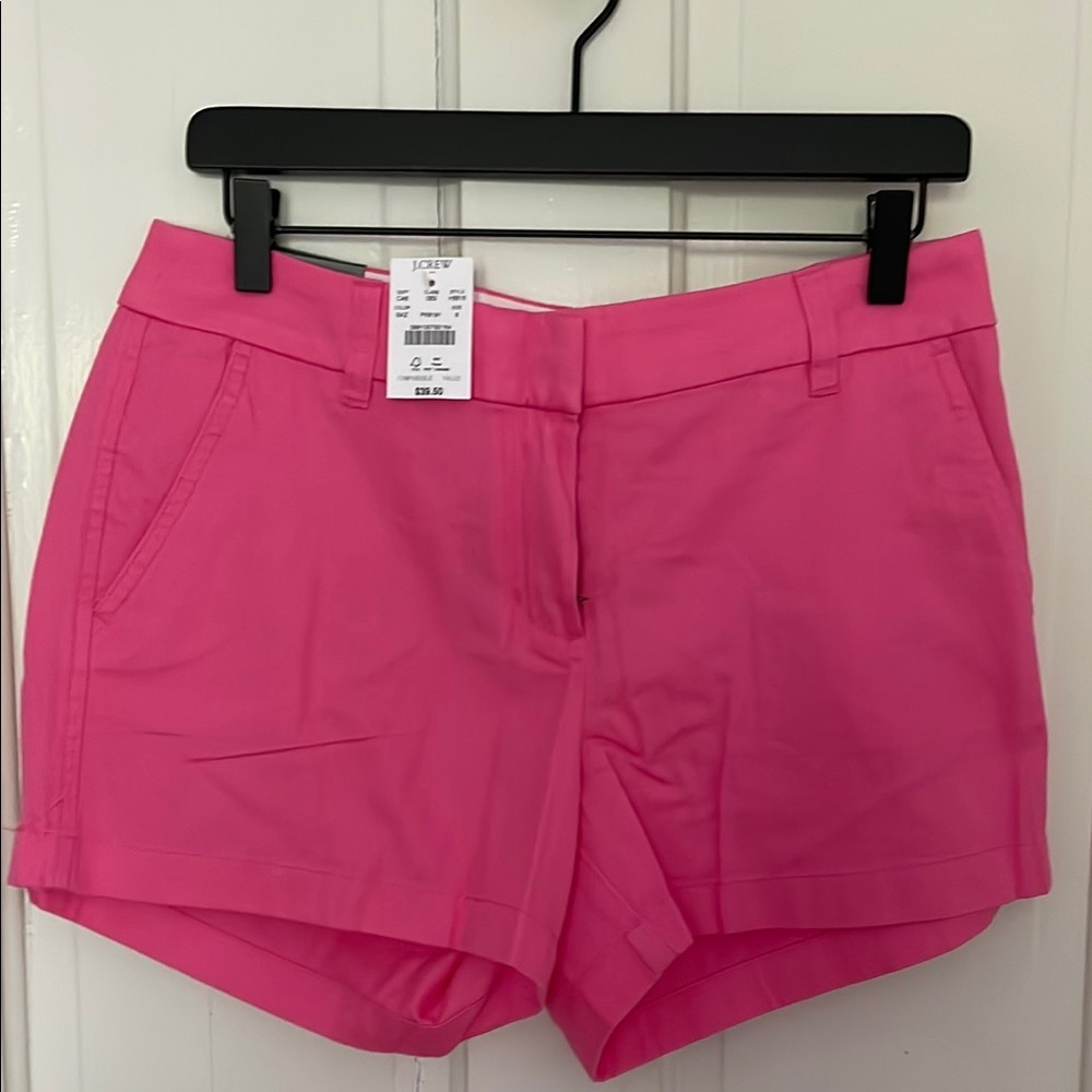 J. Crew Factory Pink Tailored Cotton Shorts